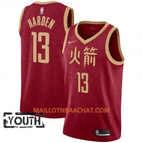 Maillot NBA Houston Rockets James Harden 13 2018-19 Nike City Edition Rouge Swingman - Enfant